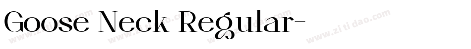 Goose Neck Regular字体转换